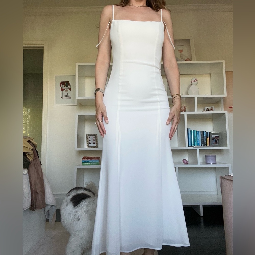 Reformation portofino ivory dress